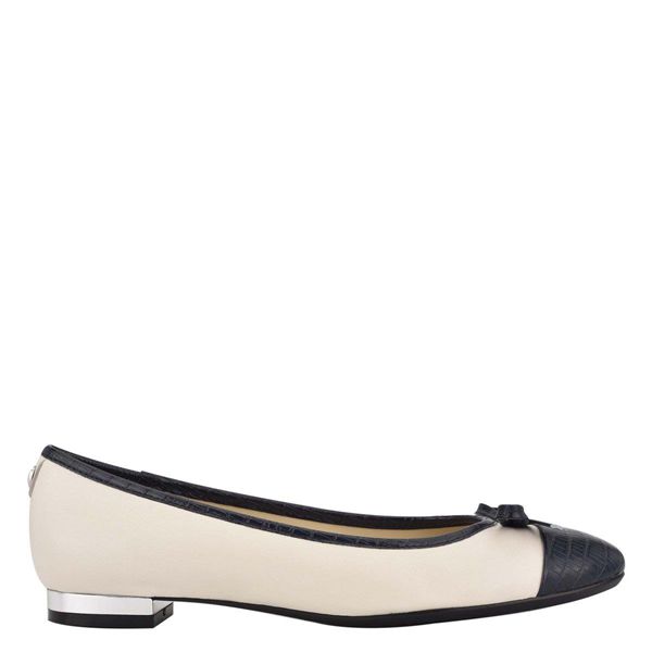 Nine West Olly 9x9 White Ballet Flats | South Africa 53W77-8Q12